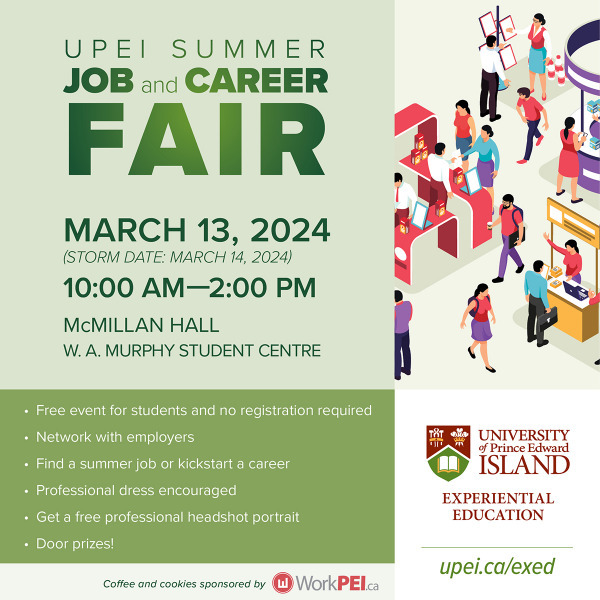 2024 Summer Job and Career Fair at UPEI March 13 University of